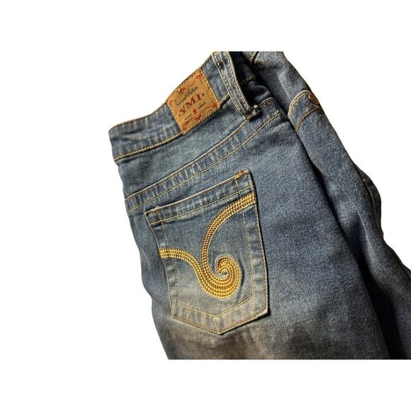 YMI Women Distressed Denim Short Skirt Size 13 Sku 1062 - Picture 5 of 12